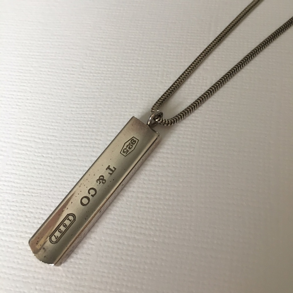 Tiffany & Co. Bar Pendant and Chain